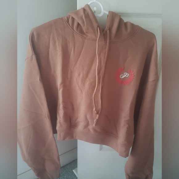 NWT Victoria Secret Cropped Fleece Hoodie. - Picture 2 of 7